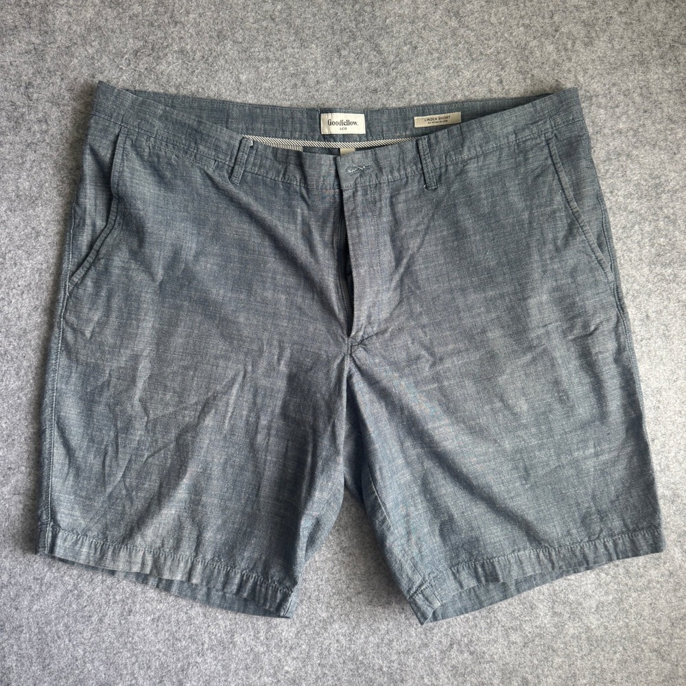 Goodfellow & Co Linden Mens Size 40 Blue Chambray Flat Front Shorts